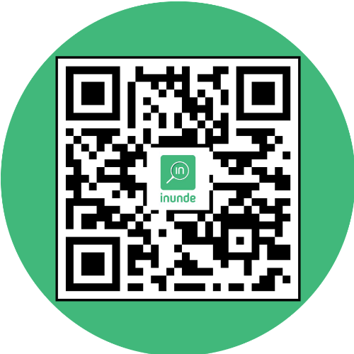 QR code para descarregar a app INUNDE